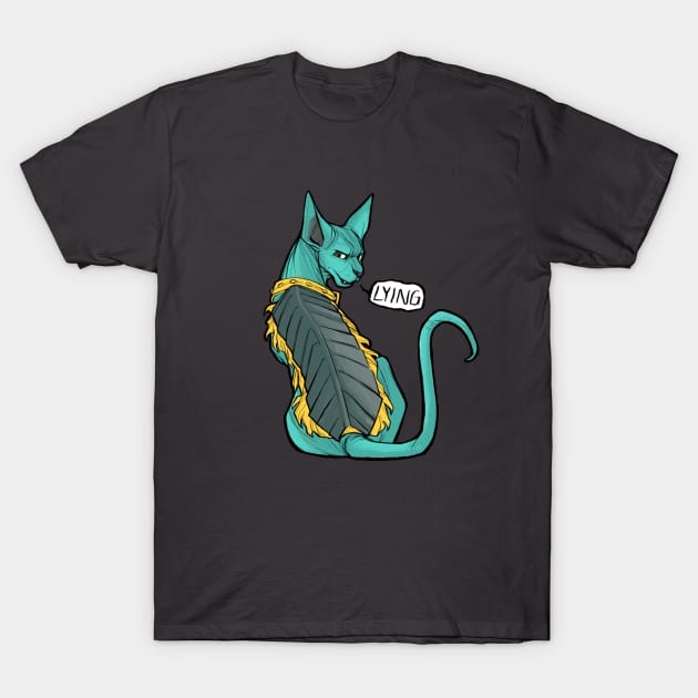 Lying Cat 01 T-Shirt by AjaMajor 